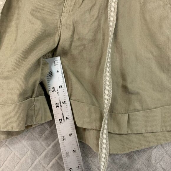 Tommy Hilfiger Womens 2 Shorts Tan Corduroy Jeans Mid Rise 100% Cotton Cuffed - Picture 9 of 16